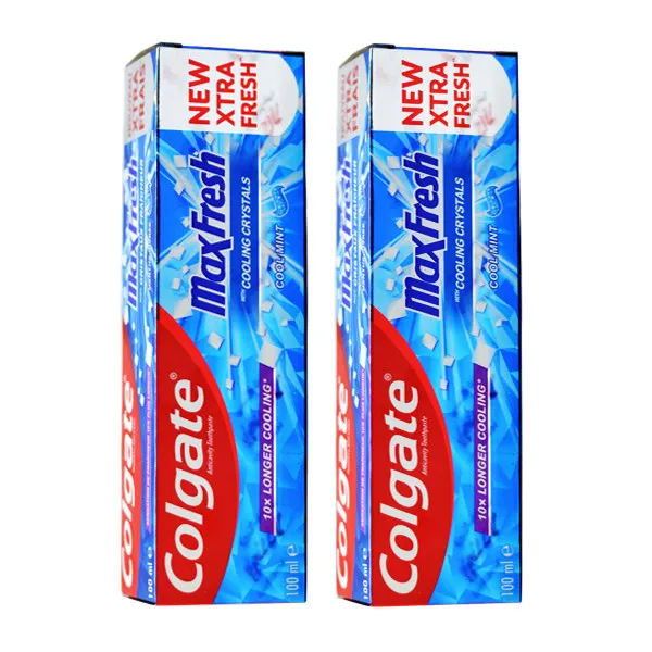 خمیر دندان کلگیت مدل COOLING CRYSTALS حجم 100 میلی لیتر بسته 2 عددی