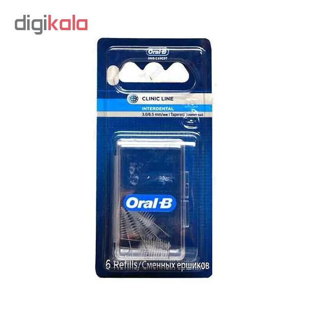 یدک مسواک بین دندانی اورال-بی کد 01 بسته 6 عددی - تصویر 2