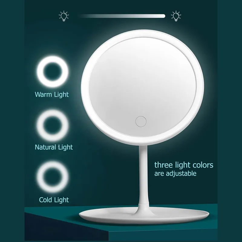 آینه و رینگ لایت آرایشی مدل LED - تصویر 2