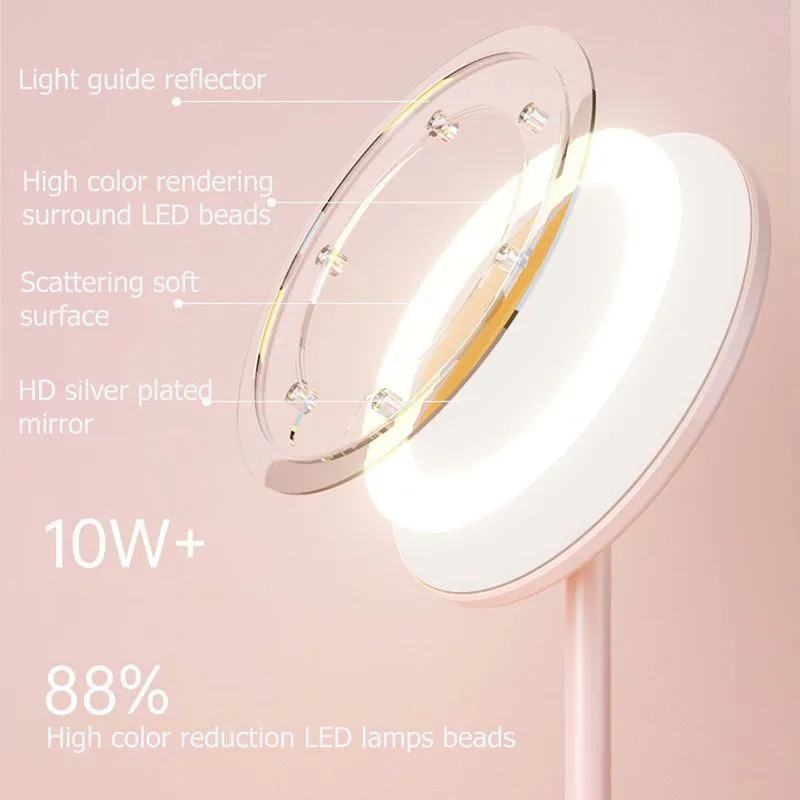 آینه و رینگ لایت آرایشی مدل LED - تصویر 3