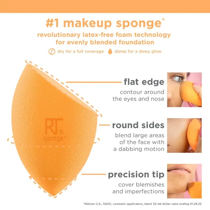 پد آرایشی ریل تکنیکس مدل Miracle Sponges مجموعه 6 عددی - تصویر 3