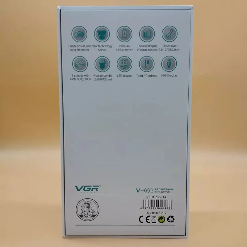 ماشین اصلاح موی سر و صورت وی جی ار مدل V-692 - تصویر 5