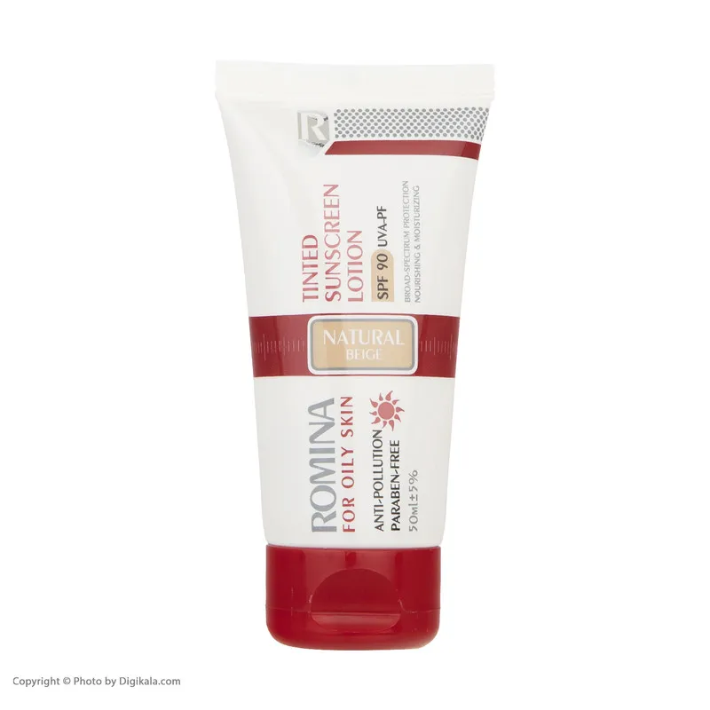 لوسیون ضد آفتاب رومینا مدل Natural Beige-90 حجم 50 میلی لیتر - تصویر 2