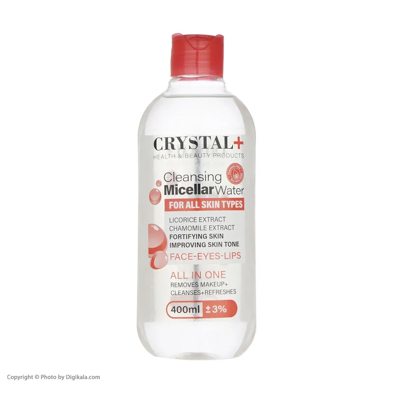 محلول پاک کننده آرایش کریستال مدل Cleansing Micellar Water حجم 400 میلی لیتر - تصویر 2