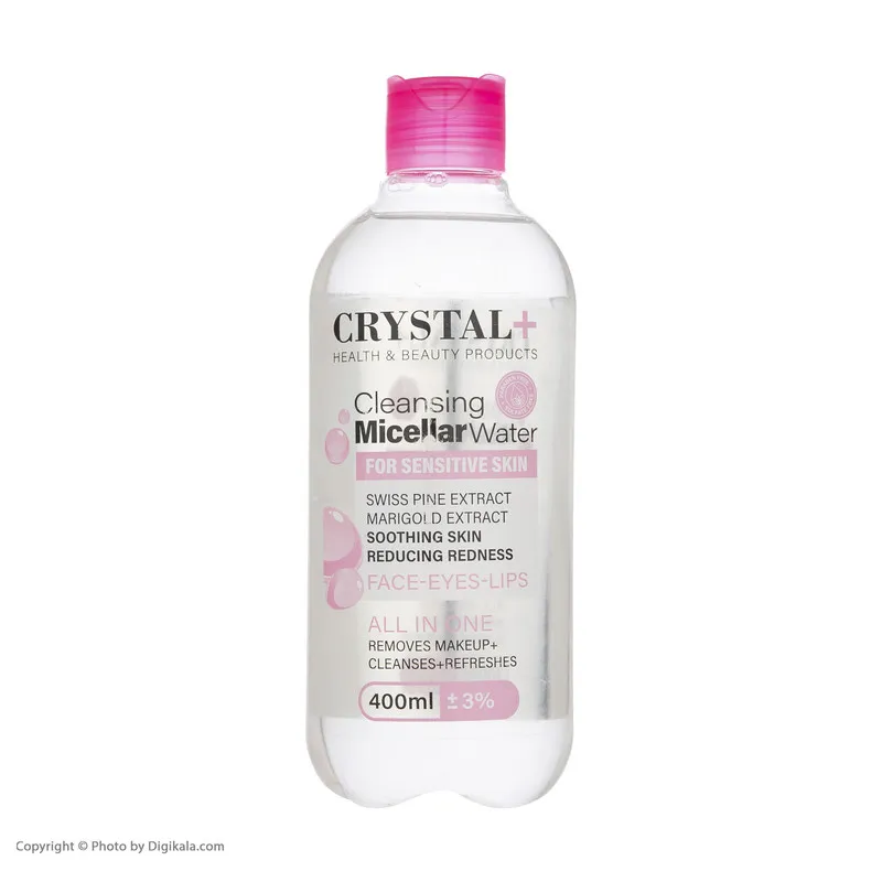 محلول پاک کننده آرایش کریستال مدل Cleansing Micellar Water حجم 400 میلی لیتر - تصویر 2