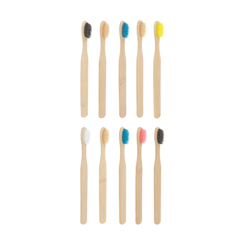 مسواک آدولتس مدل Bamboo با برس متوسط بسته 10 عددی