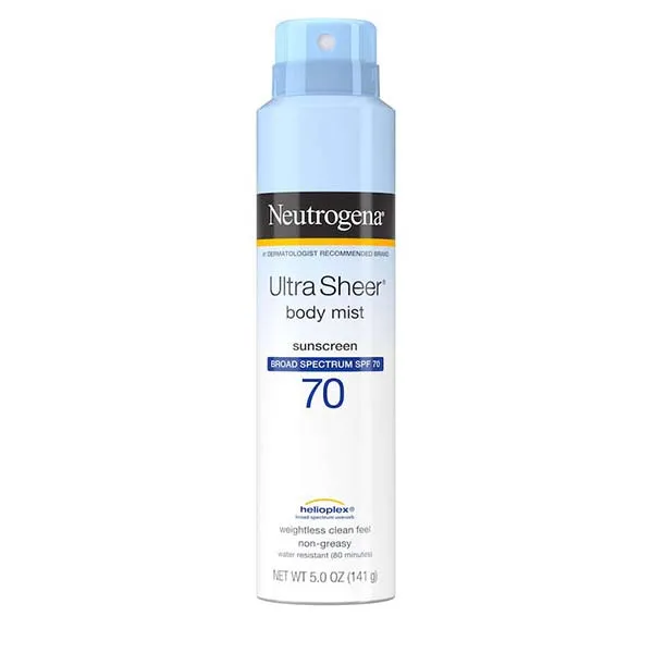 اسپری ضد آفتاب بدون رنگ نوتروژینا SPF 70 مدل Ultra Sheer 70 مناسب پوست های معمولی حجم 141 میلی لیتر - تصویر 2