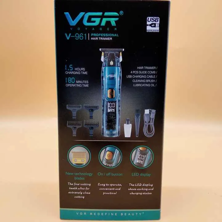 ست ماشین اصلاح موی صورت و بدن وی جی ار مدل V-961 - تصویر 6