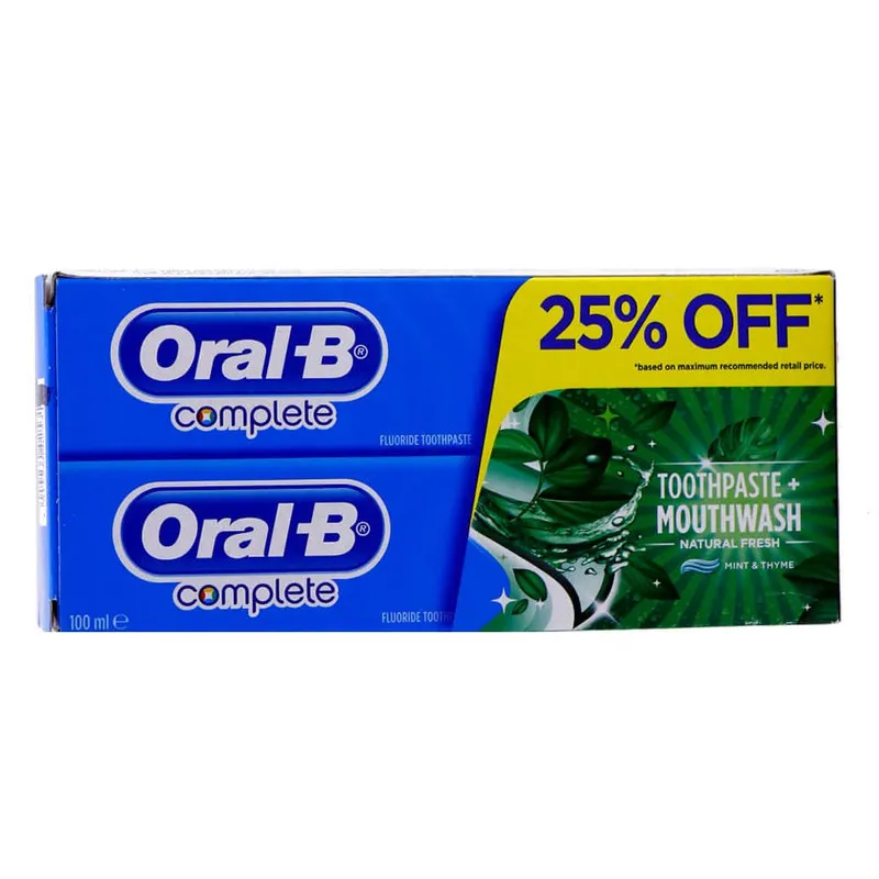 خمیر دندان اورال-بی سری Complete حجم 100 میلی لیتر بسته 2 عددی