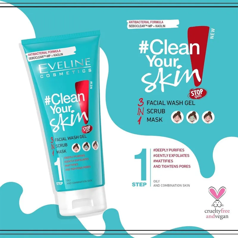 ژل شتسشو صورت اولاین مدل Clean Your Skin حجم 200 میلی لیتر - تصویر 2