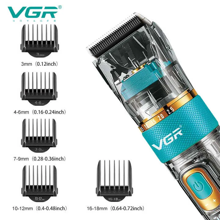 ماشین اصلاح موی سر و صورت شارژی وی جی ار مدل V-695 - تصویر 5