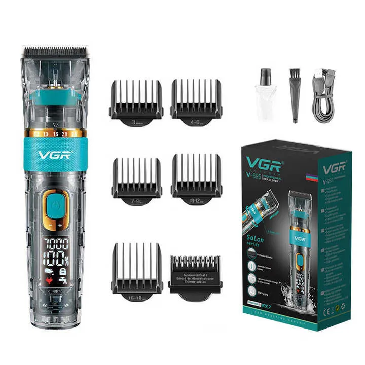 ماشین اصلاح موی سر و صورت شارژی وی جی ار مدل V-695 - تصویر 6