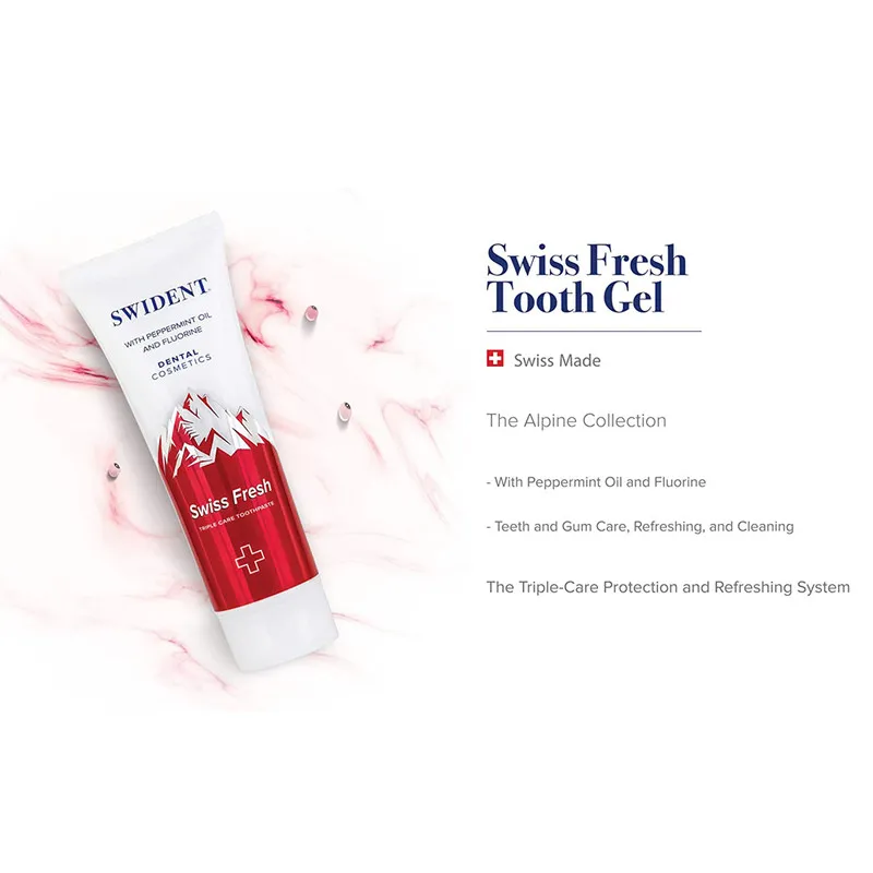 خمیر دندان سوئیدنت مدل Swiss Fresh حجم 75 میلی لیتر - تصویر 2