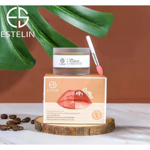 بالم لب استلین مدل Coffee حجم 5 میلی‌لیتر همراه اسکراب لایه‌بردار قهوه‌ای، آبرسان و ترمیم‌کننده لب با براش مخصوص - تصویر 4
