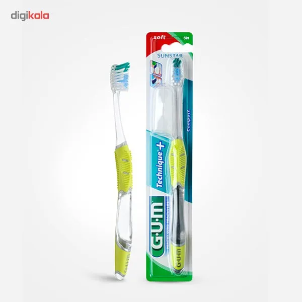 مسواک جی یو ام مدل Technique Complete Care با برس نرم - تصویر 3