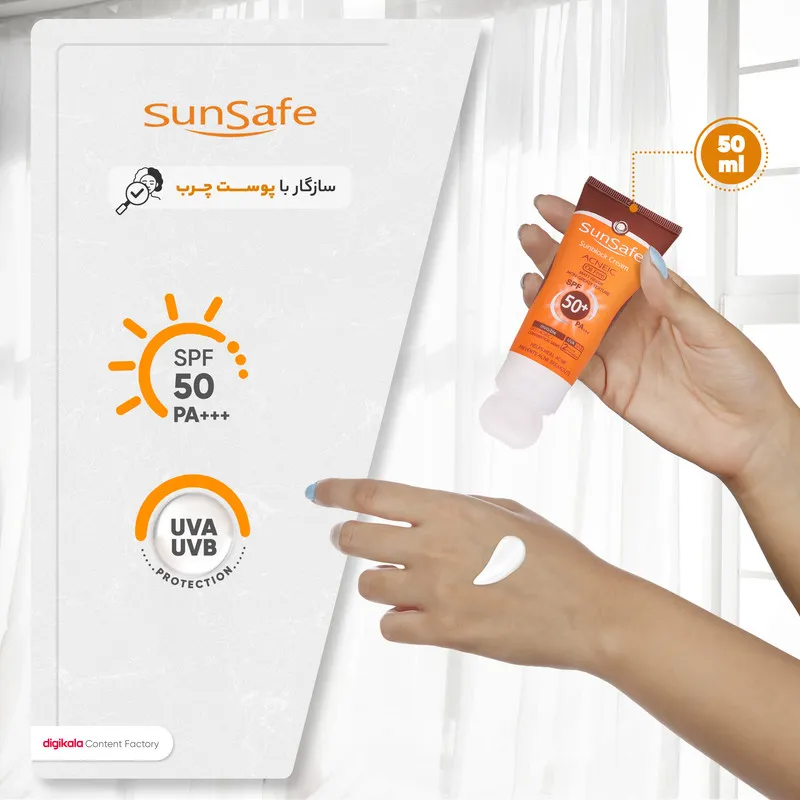 کرم ضدآفتاب سانسیف مدل 003، حجم 50 میلیلیتر - تصویر 5