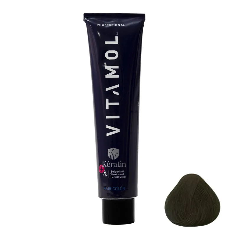  کیت رنگ مو ویتامول سری smoky شماره 1.1 حجم 120 میلی لیتر رنگ مشکی پر کلاغی