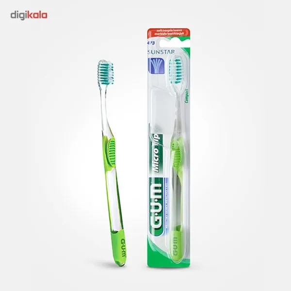 مسواک جی یو ام سری Micro Tip مدل Compact با برس متوسط - تصویر 3