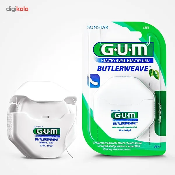 نخ دندان جی یو ام مدل Butler Weave سری طعم نعناع - تصویر 2
