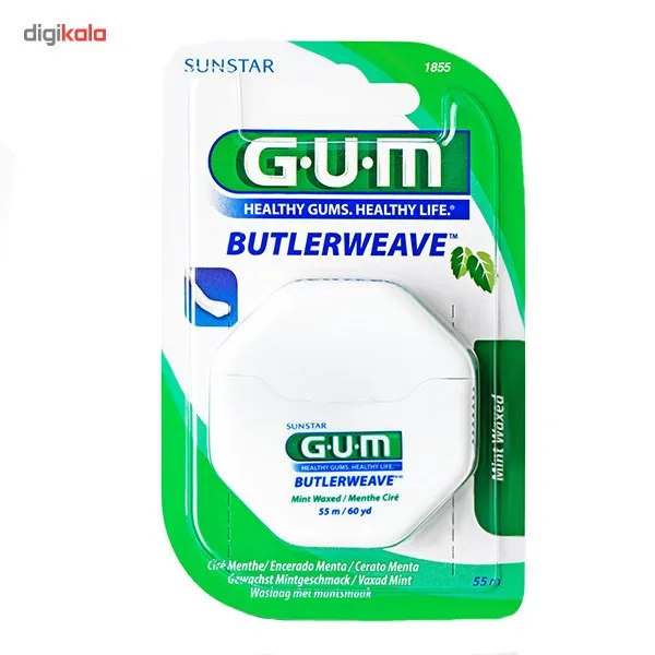 نخ دندان جی یو ام مدل Butler Weave سری طعم نعناع - تصویر 3