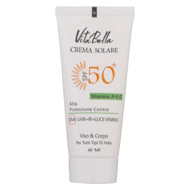 کرم ضدآفتاب بیرنگ ویتابلا +SPF50 مدل 001 مناسب انواع پوست، حجم 40 میلیلیتر