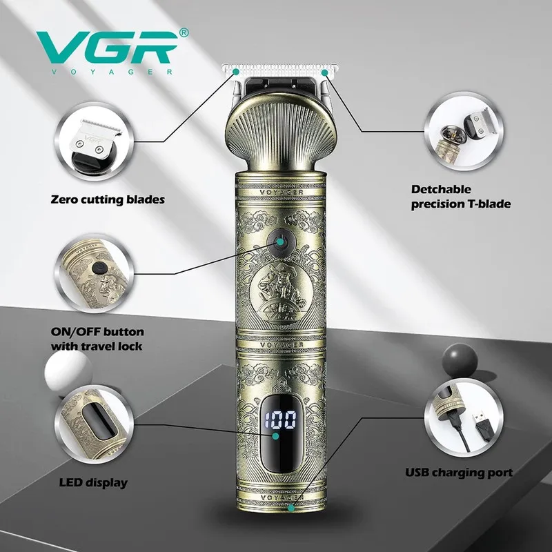 ماشین اصلاح موی سر و صورت وی جی ار مدل V-962 - تصویر 6