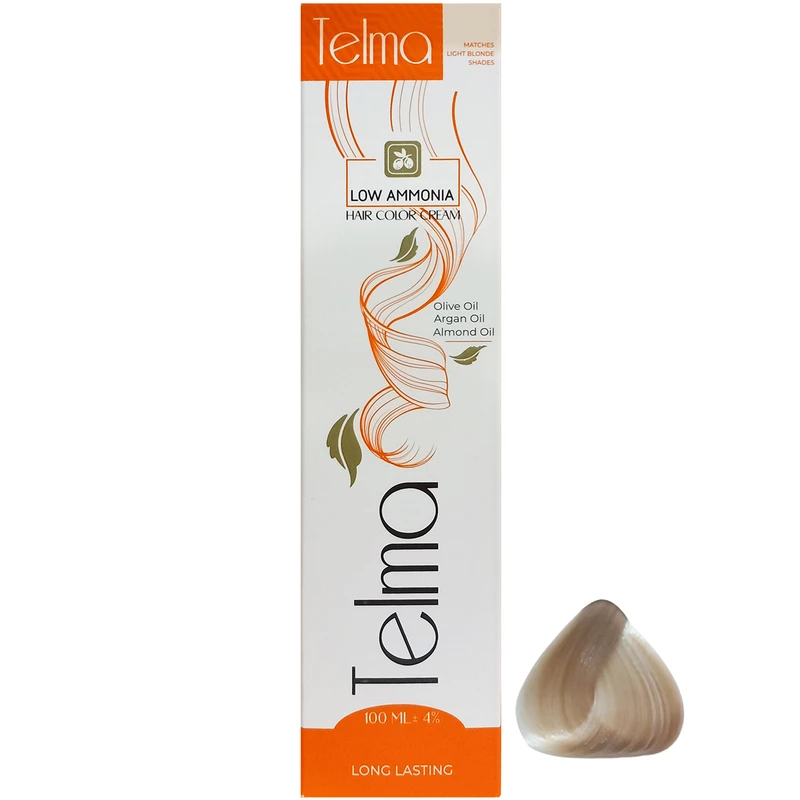 رنگ مو تلما مدل Low Ammonia شماره 10.01 حجم 100 میلی لیتر رنگ کاهی - تصویر 2