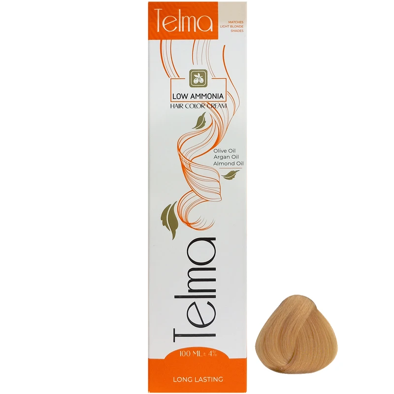 رنگ مو تلما مدل Low Ammonia شماره 6.07 حجم 100 میلی لیتر رنگ بلوند تنباکویی تیره - تصویر 2