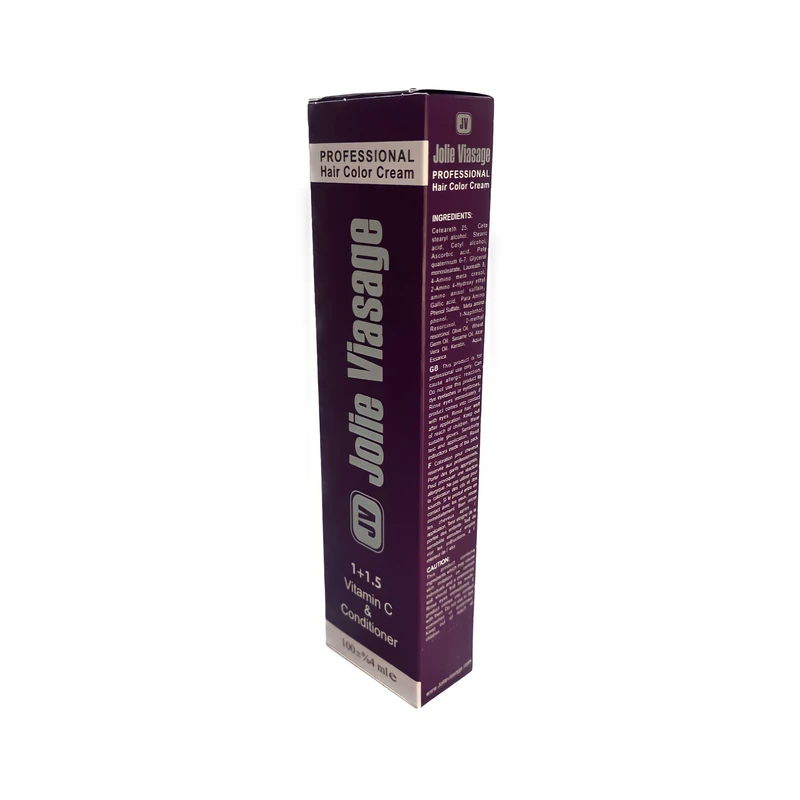 رنگ مو ژولیا ویسیژ شماره c1-1.1 حجم 100 میلی لیتر رنگ مشکی پرکلاغی  - تصویر 2