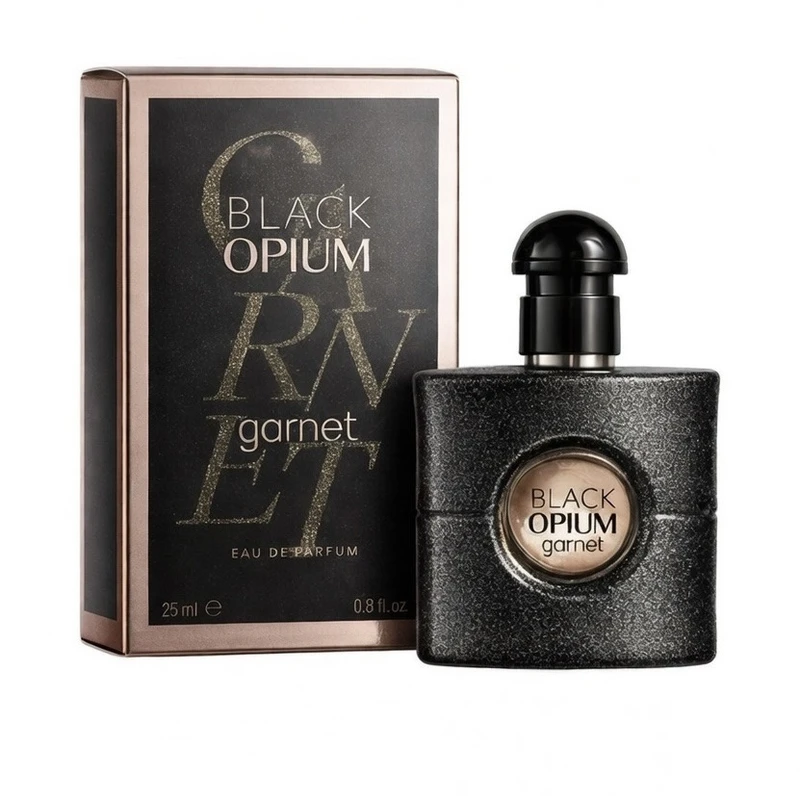 ادوپرفیوم زنانه گارنت مدل BLACK OPIUM با رایحه گرم حجم 25 میلیلیتر