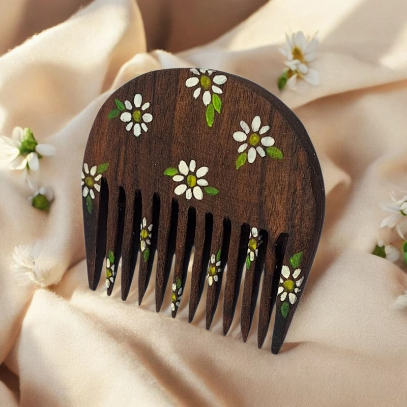 شانه مو مدل چوبی گلسا - تصویر 2