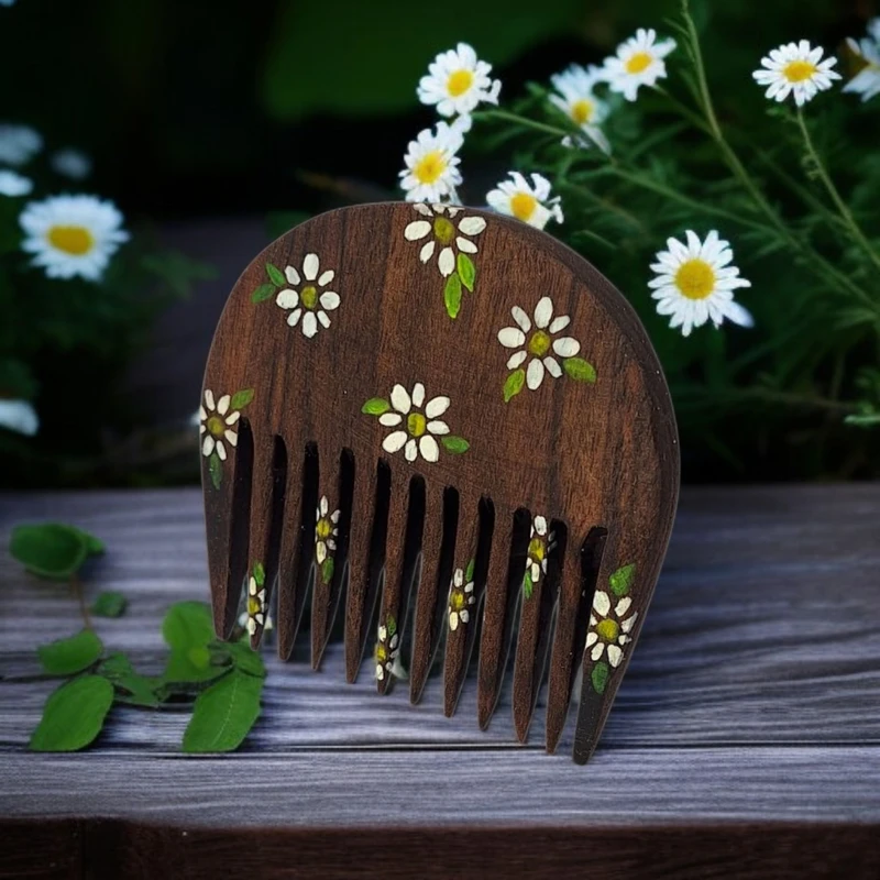 شانه مو مدل چوبی گلسا - تصویر 3