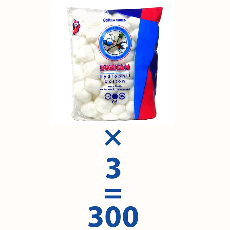 پنبه آرایشی پنبه هیدروفیل بوژان مدل 27003 وزن 100 گرم مجموعه 3 عددی - تصویر 2