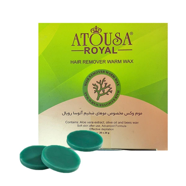 وکس موبر آتوسا رویال مدل آلوئه ورا وزن 20 گرم بسته 20 عددی - تصویر 2