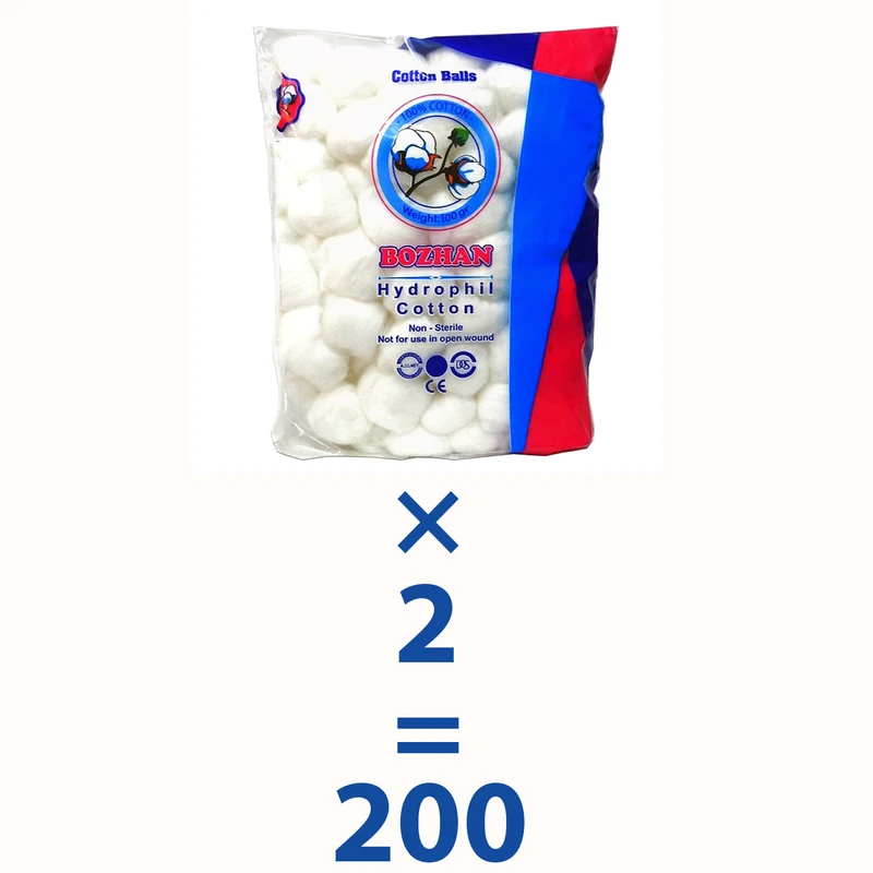 پنبه آرایشی پنبه هیدروفیل بوژان مدل 27003 وزن 100 گرم مجموعه 2 عددی - تصویر 2