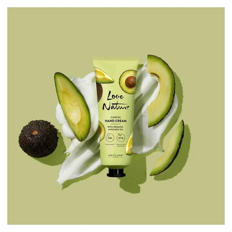 کرم مرطوبکننده دست اوریفلیم مدل LOVE NATURE Organic Avocado Oil مناسب برای انواع پوست حجم 75 میلیلیتر - تصویر 2