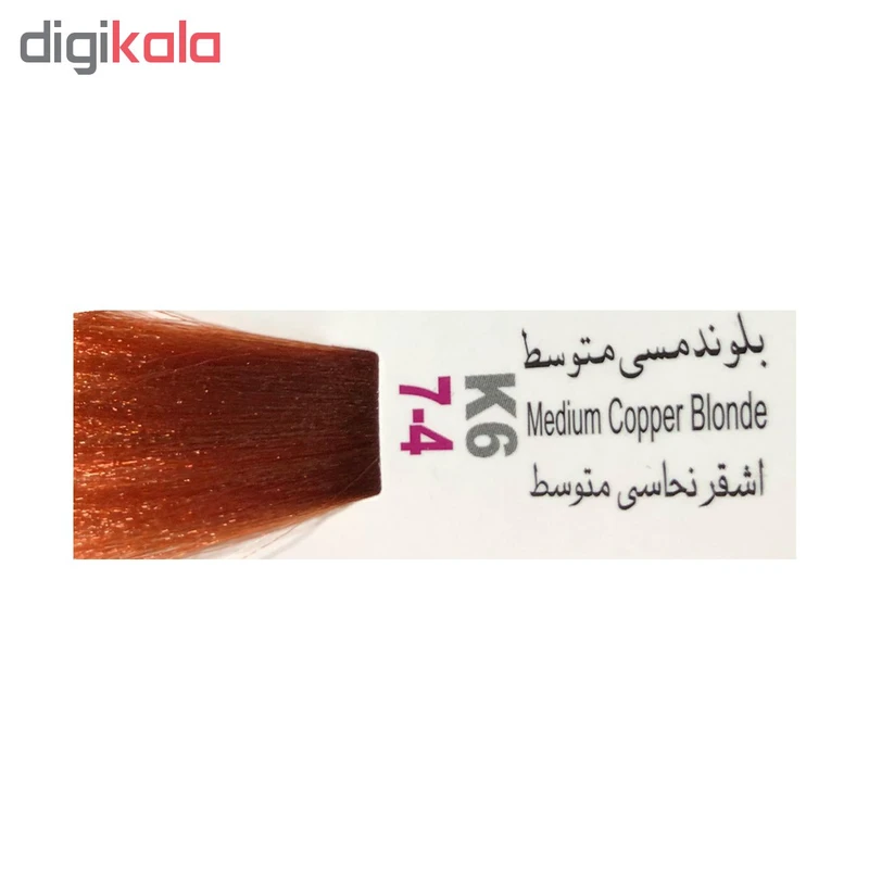 رنگ مو پادینا شماره K6-7-4 حجم 100 میلی لیتر رنگ بلوند مسی متوسط - تصویر 3