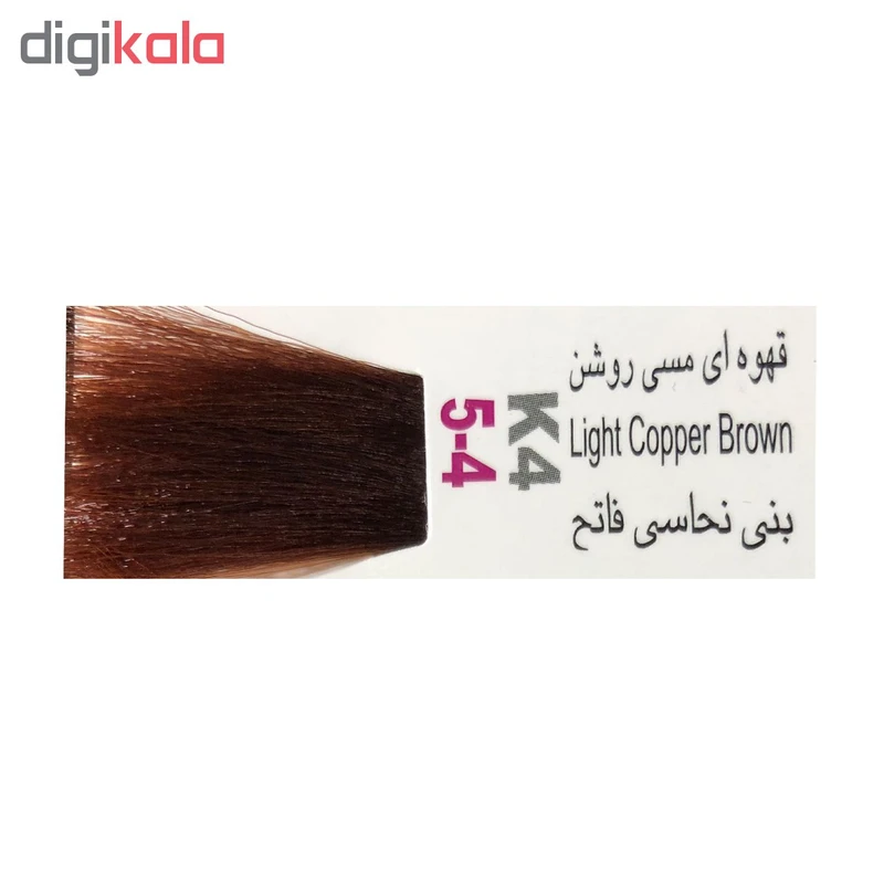 رنگ مو پادینا شماره K4-5-4 حجم 100 میلی لیتر رنگ قهوه ای مسی روشن - تصویر 3
