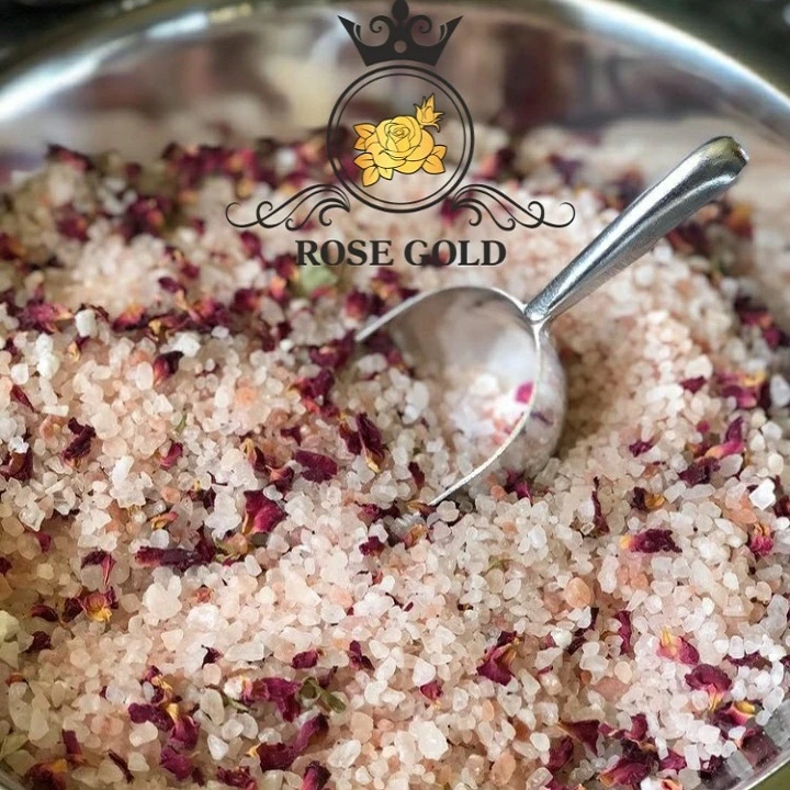 نمک حمام رز گلد مدل اسطوخودوس و گل رز وزن 1500 گرم - تصویر 2