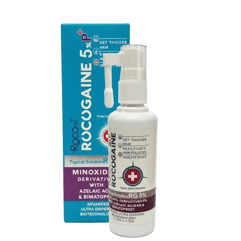 تونیک تقویتکننده مو روکوکو مدل Rocogaine RG 5% مناسب برای انواع مو حجم 75 میلیلیتر - تصویر 2