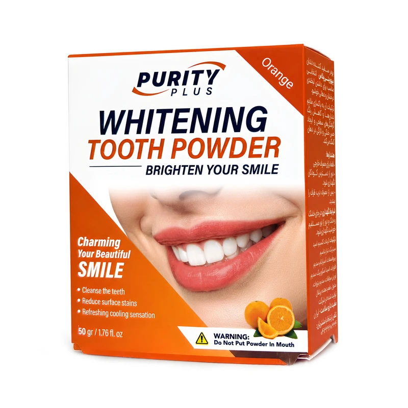 پودر سفیدکننده دندان پیوریتی پلاس مدل Orange وزن ۵۰ گرم - تصویر 2