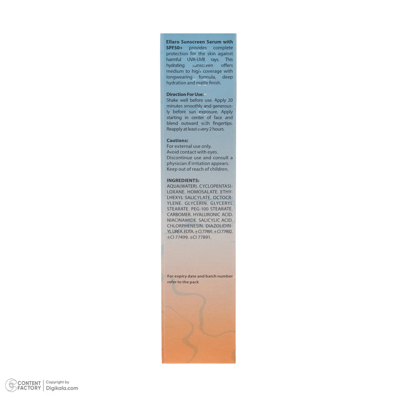 کرم ضد آفتاب رنگی صورت الارو SPF50 مدل Hyaluronic acid ‌محافظ در برابر اشعه UVA و UVB مناسب برای انواع پوست حجم 40 میلی‌لیتر - تصویر 6