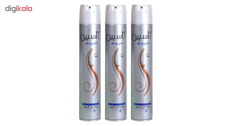 اسپری حالت دهنده مو کاسپین مدل Strong hold 4 حجم 500 میلی لیتر مجموعه ۳ عددی - تصویر 2