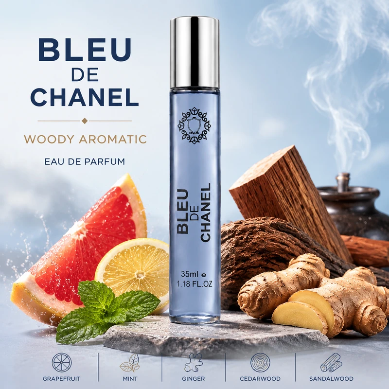 ادو پرفیوم مردانه هارلینگن مدل Blue De Chanel با رایحه خنک حجم 35 میلی لیتر - تصویر 6
