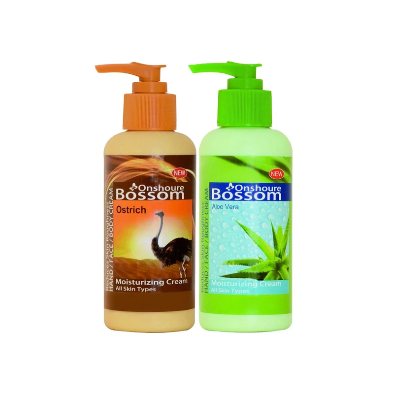 کرم آبرسان انشور بوسوم مدل الوئه ورا و روغن شترمرغ حجم 250 میلی لیتر مجموعه 2 عددی - تصویر 2