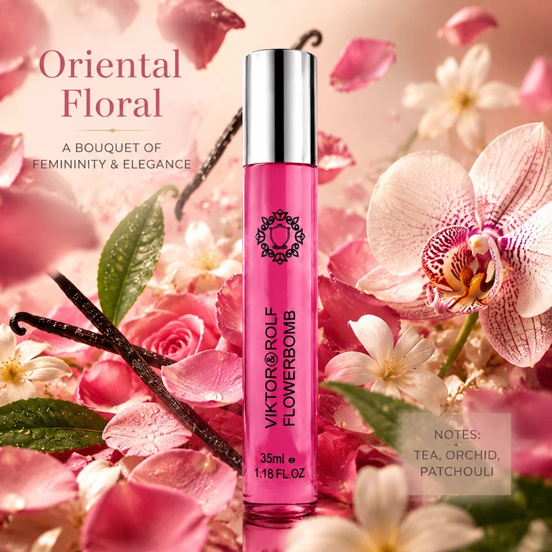ادوپرفیوم زنانه هارلینگن مدل FlowerBomb با رایحه گرم حجم 35 میلی‌لیتر - تصویر 5