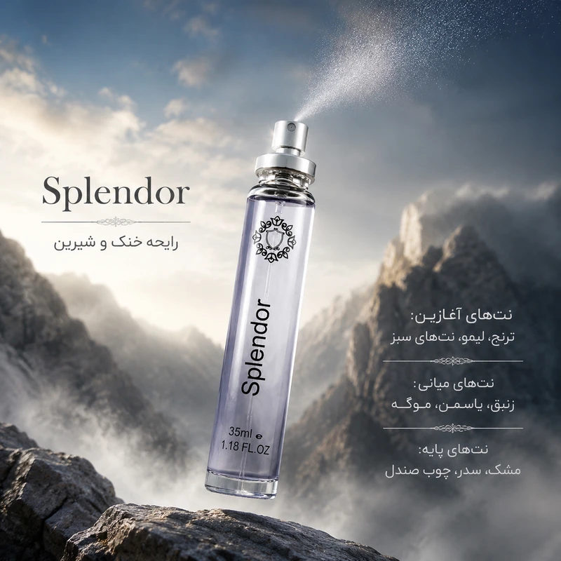 ادو پرفیوم مردانه هارلینگن مدل Splendor با رایحه خنک حجم 35 میلی لیتر - تصویر 4