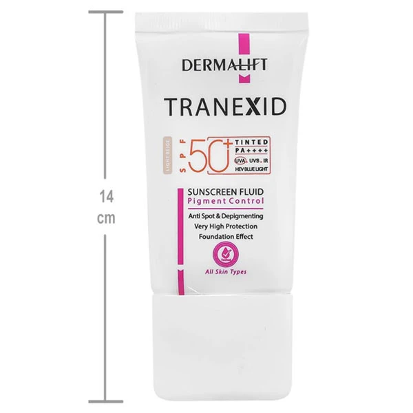 کرم ضد آفتاب ضد لک رنگی صورت درمالیفت Spf 50   مدل ترنکسید محافظ uvb uva  مناسب انواع پوست حجم 50 میلی لیتر - تصویر 3
