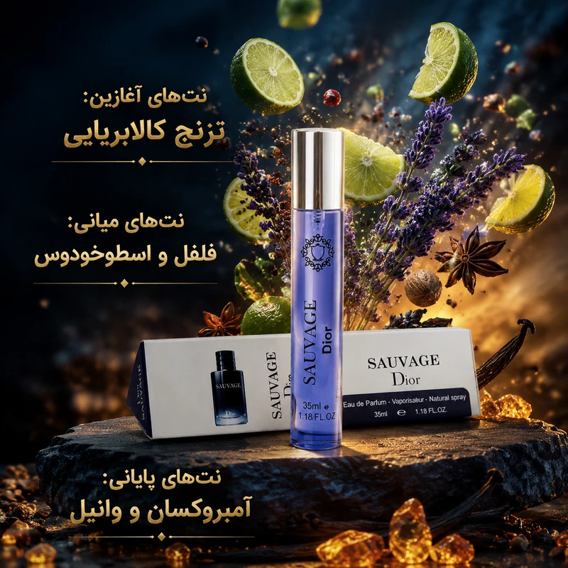 ادو پرفیوم مردانه هارلینگن مدل Sauvage Dior با رایحه خنک حجم 35 میلی لیتر - تصویر 6