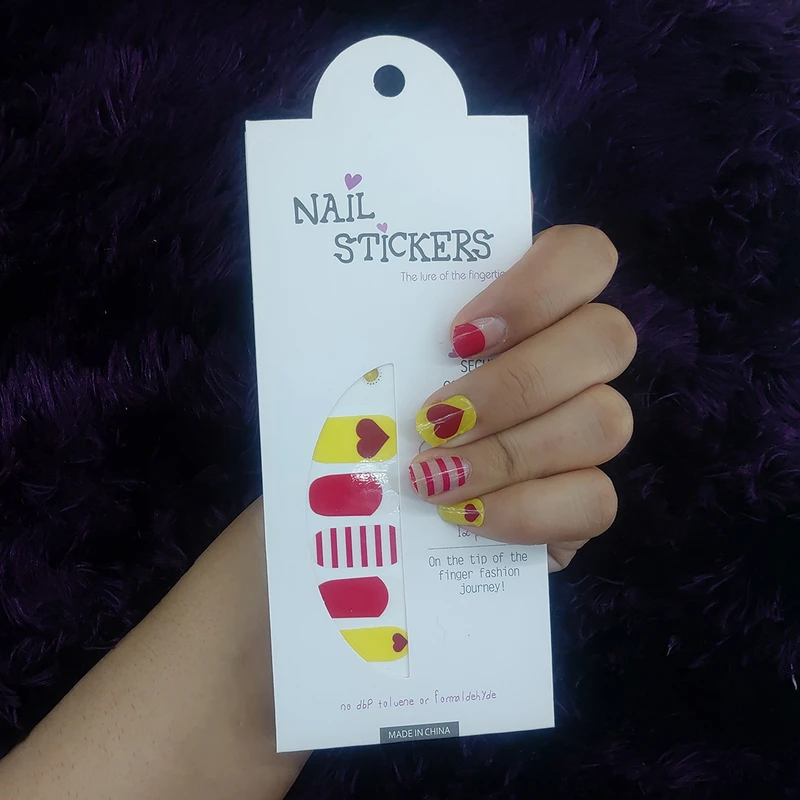 استیکر طراحی ناخن مدل ژله ای طرح قلب - تصویر 4